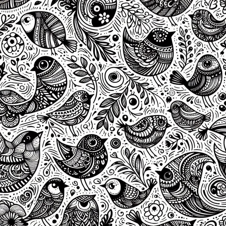 Photo motif de griffon d'oiseau noir et blanc