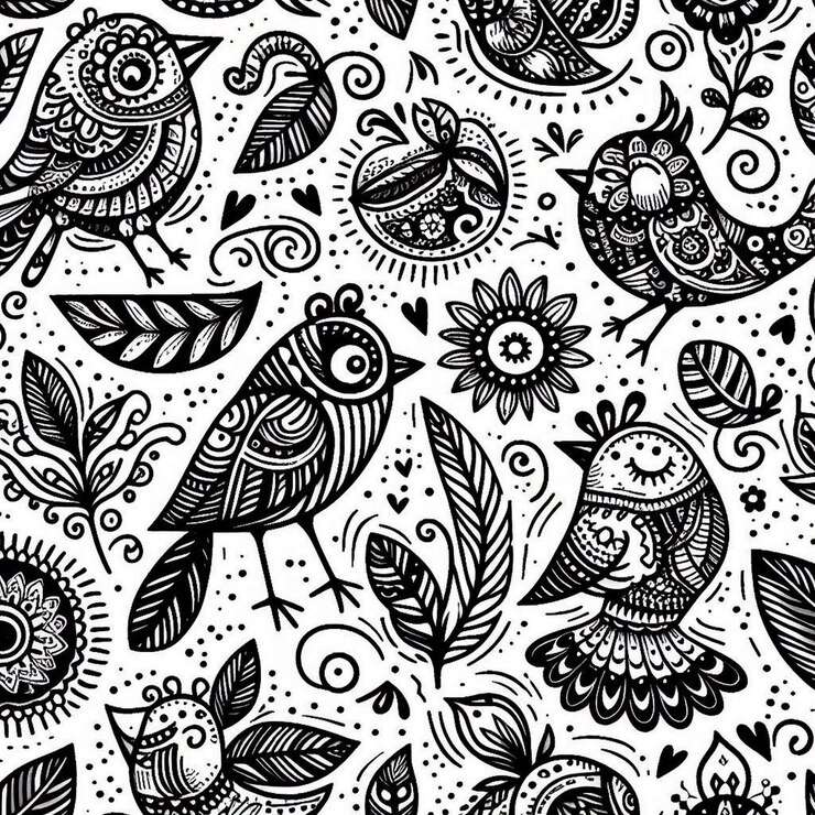 Photo motif de griffon d'oiseau noir et blanc
