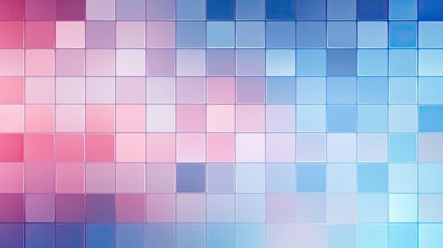 Un motif de grille avec des nuances de rose et de bleu