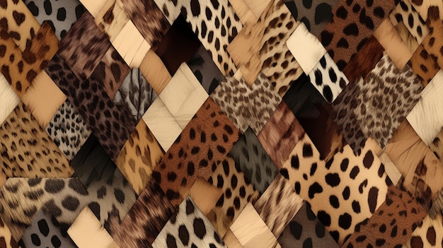 Un motif avec un imprimé léopard est montré.