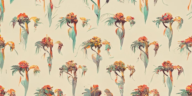 Motif jungle florale exotique moderne. Modèle sans couture contemporain de collage.