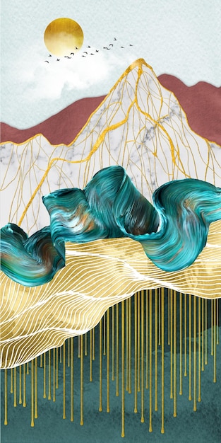 Motif de ligne d'art de ruban de mouvement abstrait