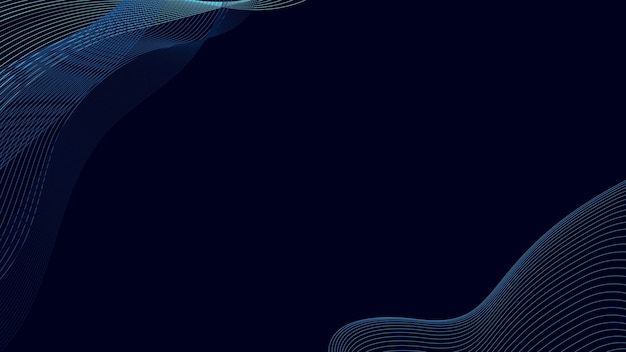 Photo motif de lignes fond de technologie futuriste moderne bleu foncé