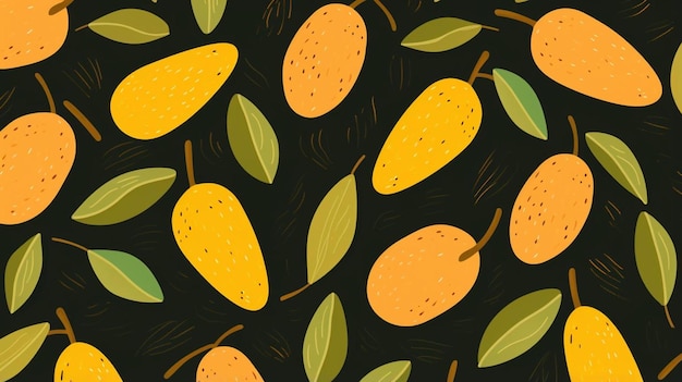 Photo le motif de mangue est une petite illustration.