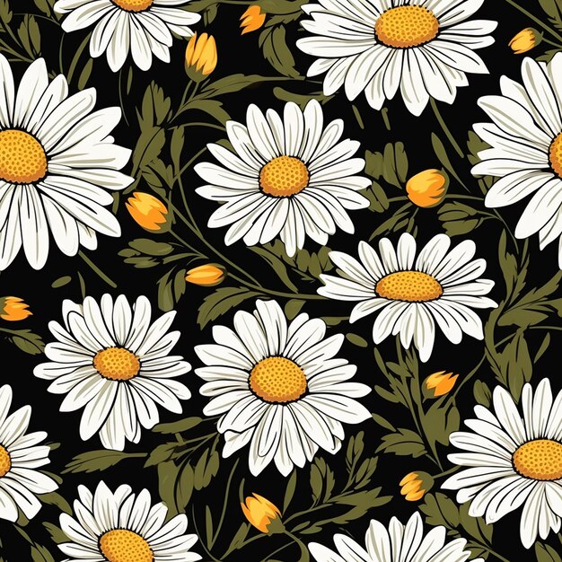 Photo un motif de marguerite vibrant pour une toile de fond accrocheuse