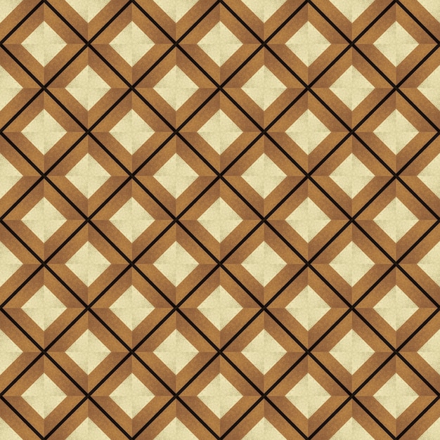 Un motif marron et beige avec des diamants.