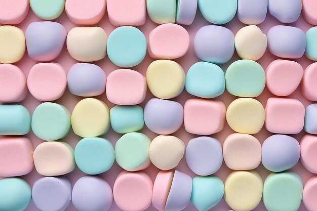 motif de marshmallow arrière-plan couleur pastel dessert nourriture sucrée