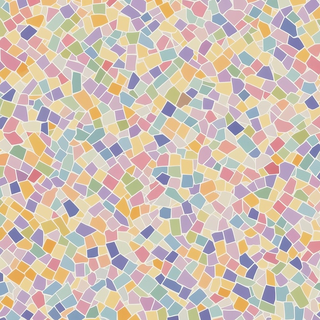 Un motif de mosaïque colorée avec un carré au milieu.