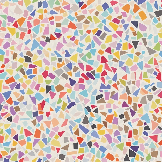 Un motif de mosaïque colorée avec une forme de coeur.