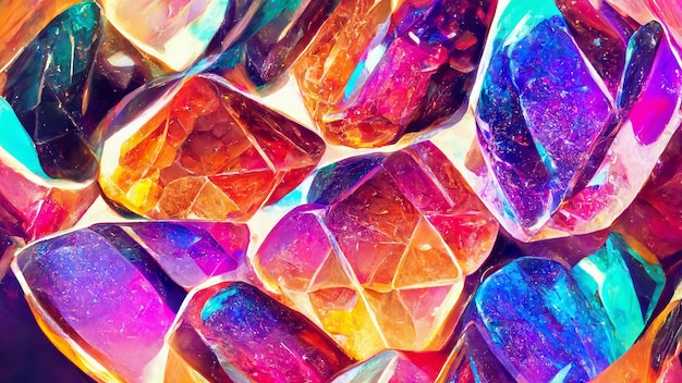 Photo motif multicouche de diamants gemmes imbriqués