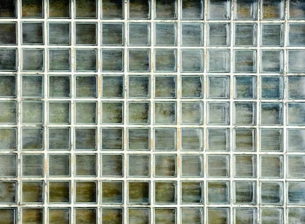 Motif de mur de bloc de verre sale