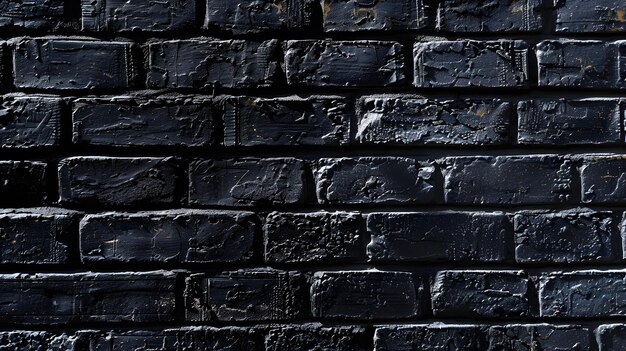 motif de mur de brique noire pour la surface texturée