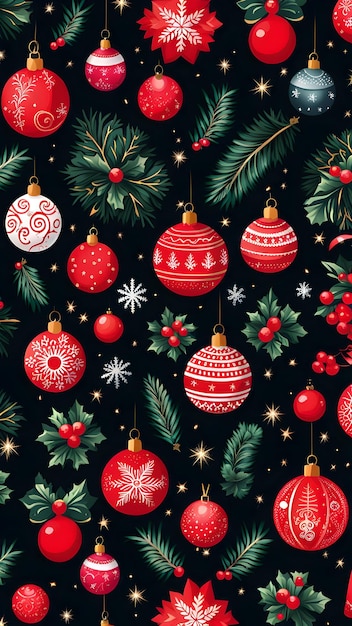 Motif de Noël avec décoration de Noël