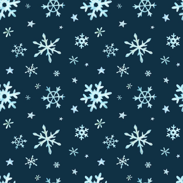 Motif de Noël de flocons de neige bleu clair