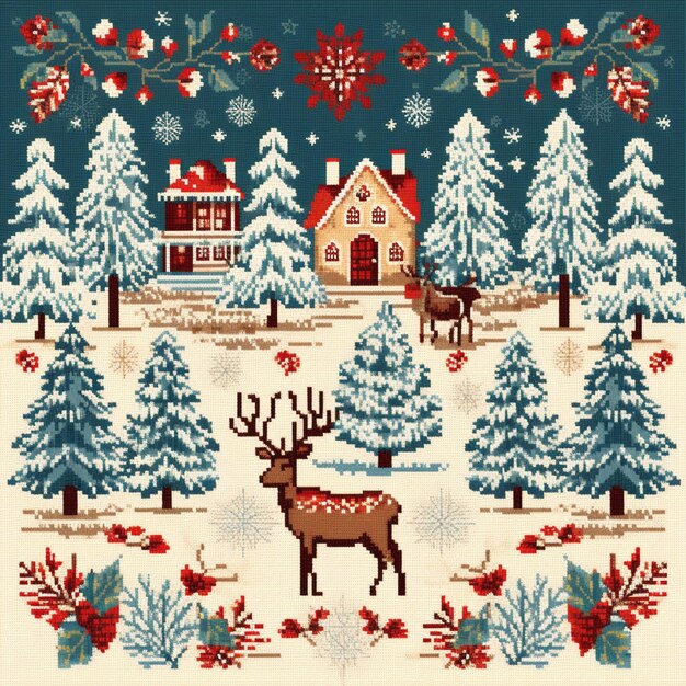 motif de Noël pour le pull