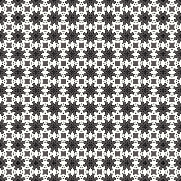 Motif noir et blanc avec un motif floral.