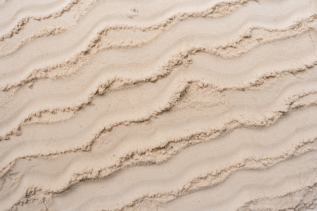 Motif ondulé sur fond de plage de sable.