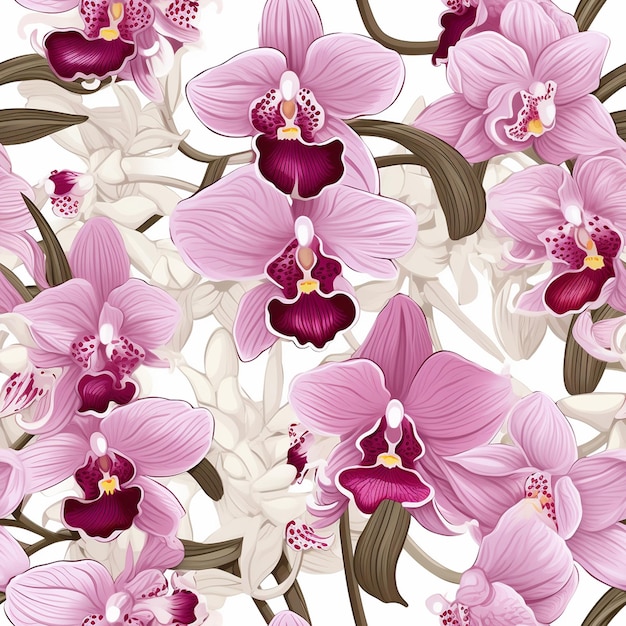 Un motif d'orchidée pour un look élégant et élégant