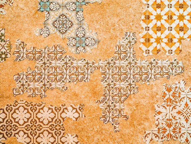 Motif oriental avec texture mosaïque ethnique arabe