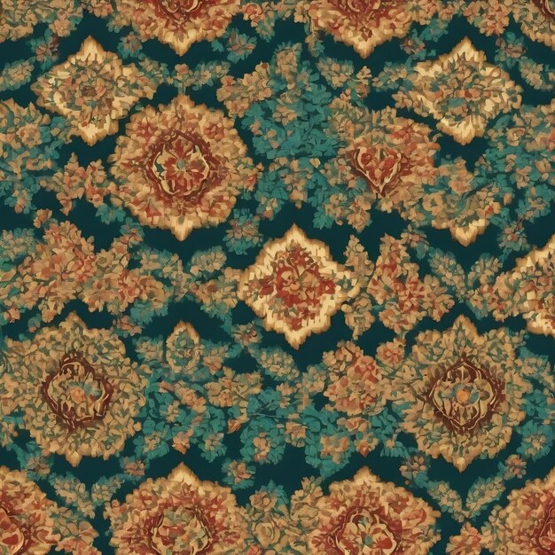 Motif ornemental avec des couleurs rétro utilisé pour le textile de tissu pour le papier peint page web