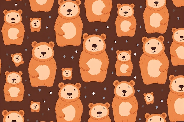 Le motif de l'ours est mignon.