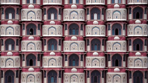 Photo le motif sur le palais de jaipur