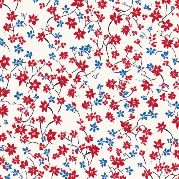 Motif petit fond de fleur papier peint art vintage jolie conception de décoration feuille florale