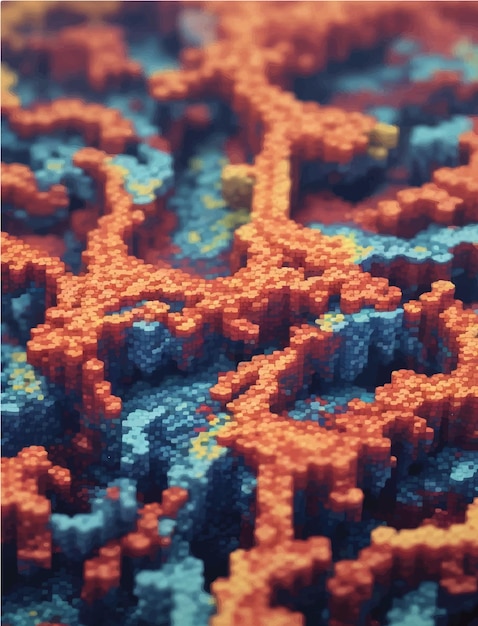 Un motif de pixels fascinant et en constante évolution