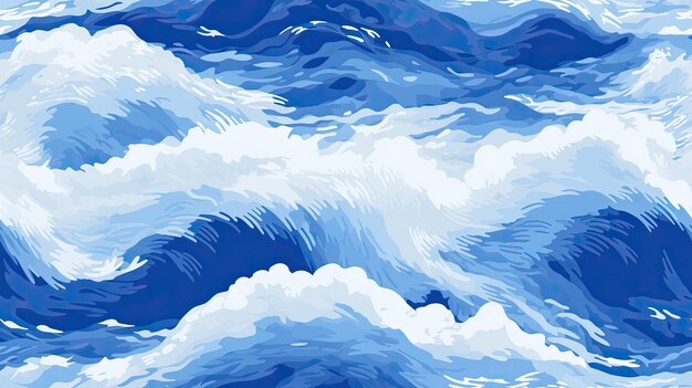 Photo motif de pixels nautiques des vagues océaniques