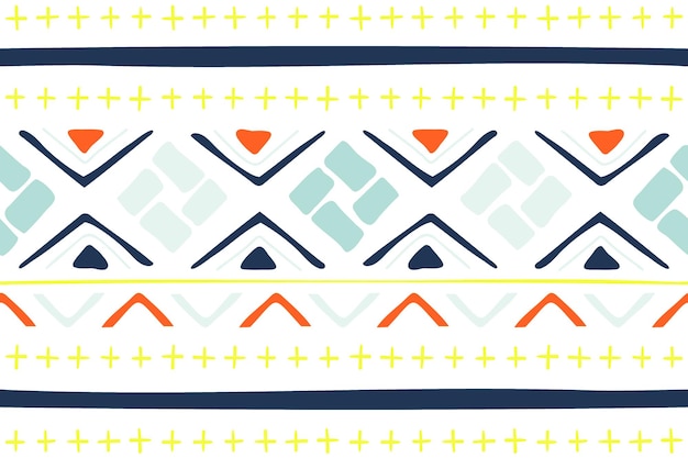 Le motif png est un design tribal coloré de style aztèque à fond transparent.