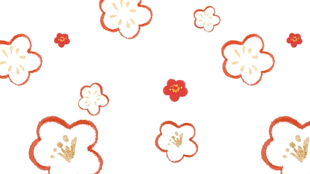 Motif png de fleur de prune pour la fête nationale chinoise