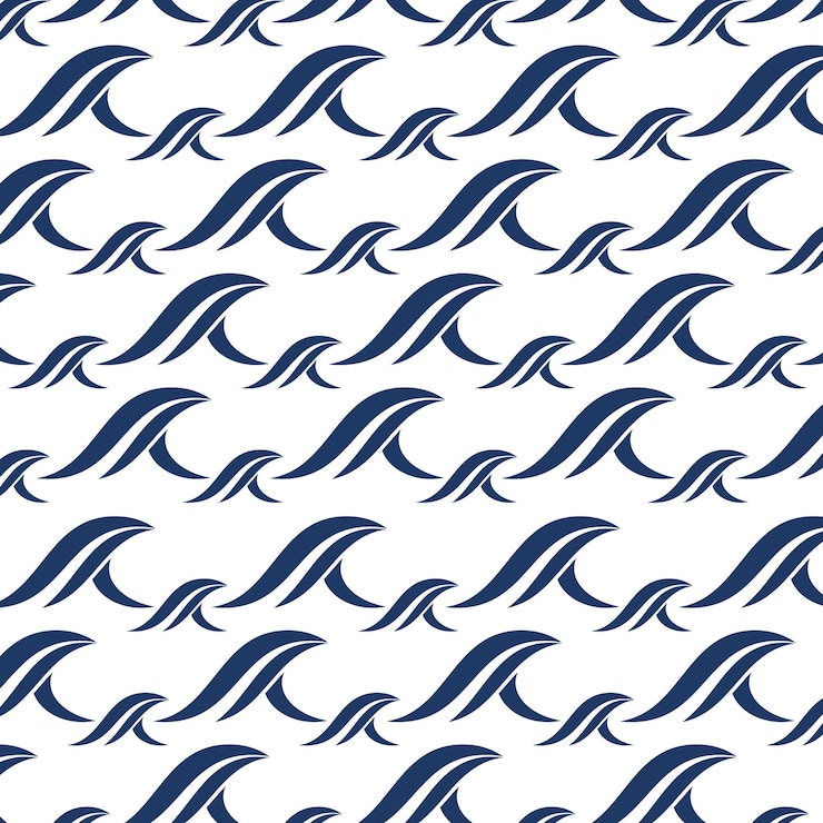 Photo le motif png des vagues de marée fond bleu transparent conception sans couture