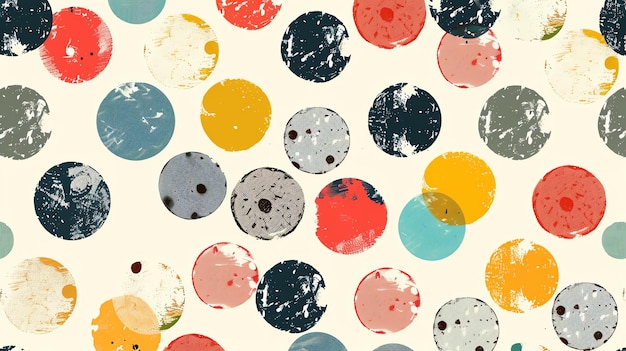Un motif de pointes polka colorées