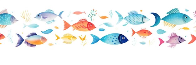 Le motif des poissons colorés