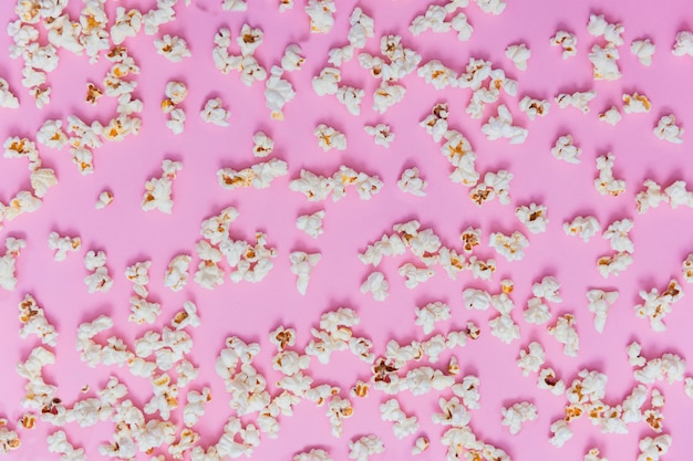 Motif de pop-corn sur rose