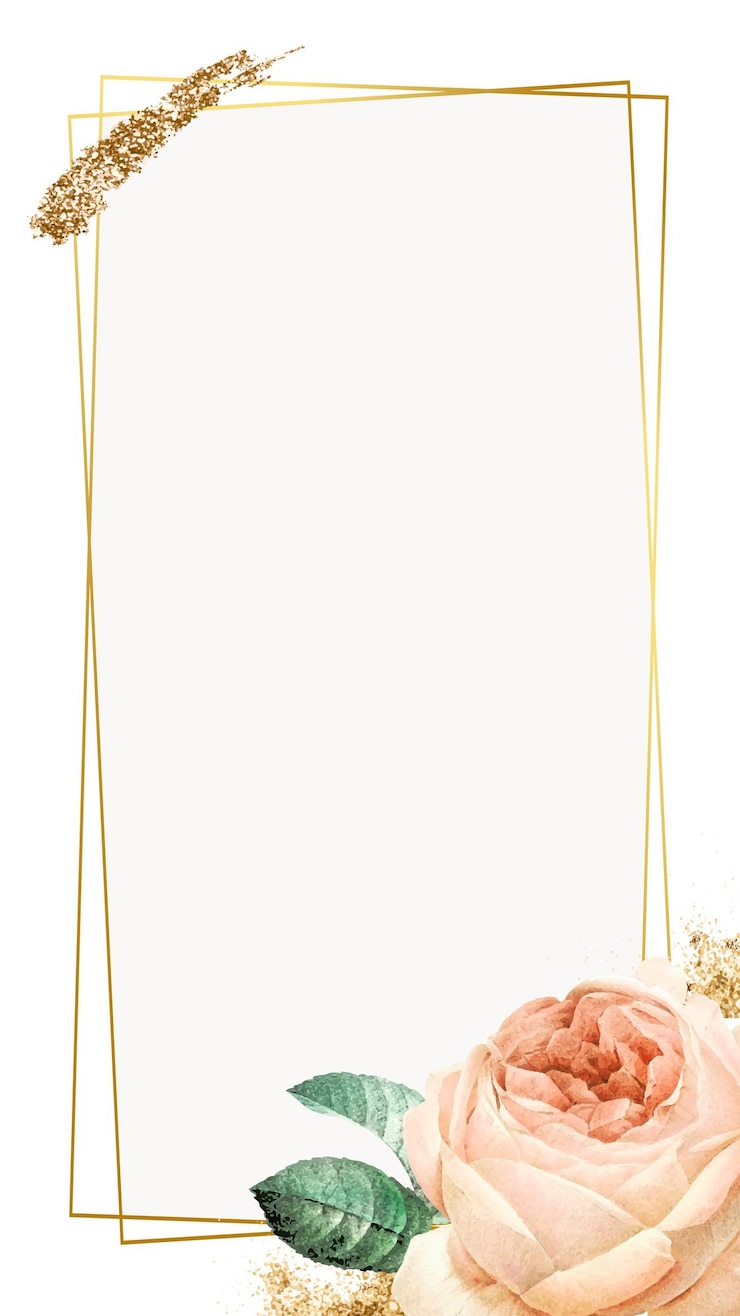 Photo un motif de rose de chou rose sur un élément de conception de cadre doré