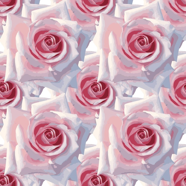 Motif rose rose. Motif floral sans couture, vecteur.