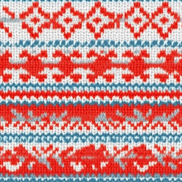 Un motif rouge et bleu avec un motif blanc avec un motif rouge et bleu.