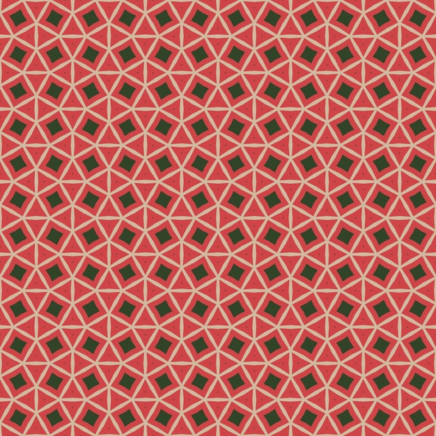 Photo un motif rouge et vert avec des carrés et des triangles.