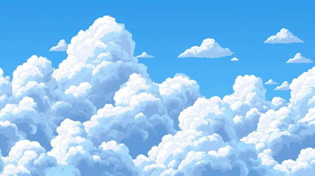 Un motif sans couture apaisant et serein mettant en vedette l'image d'un nuage blanc moelleux flottant gracieusement dans un ciel bleu clair Parfait pour ajouter une touche de tranquillité à n'importe quel projet ou design