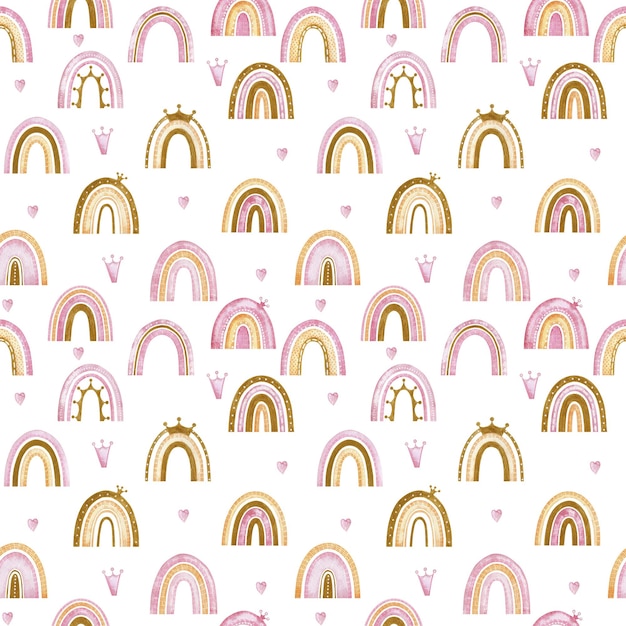 Motif sans couture avec des arcs-en-ciel