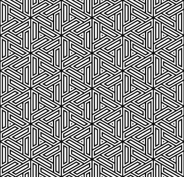 Motif sans couture basé sur l'ornement japonais Kumiko