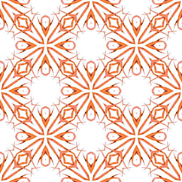 Le motif sans couture du médaillon est orange cool boho chic