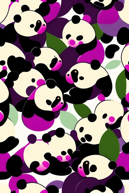 Le motif sans couture du panda