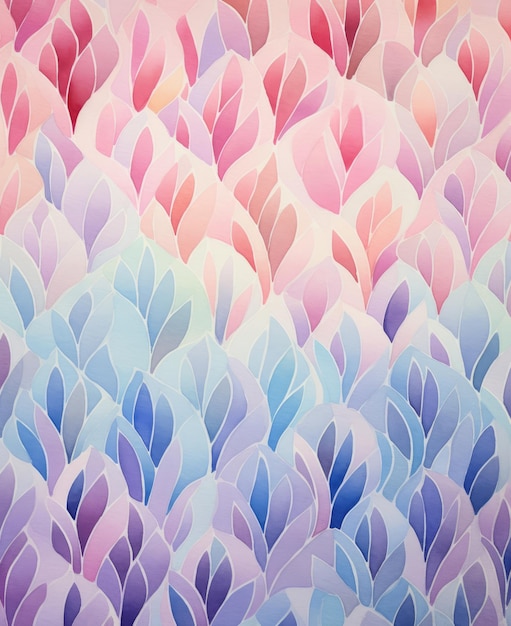 Motif sans couture avec des feuilles en couleurs pastel Illustration vectorielle