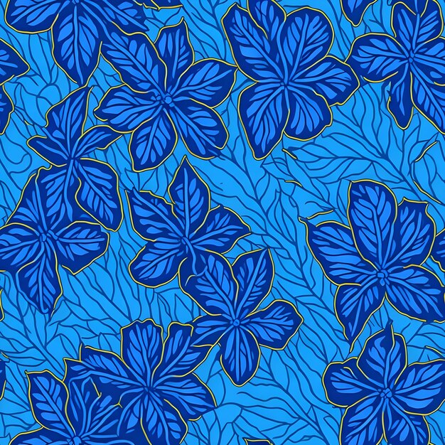 Le motif sans couture de la fleur bleue