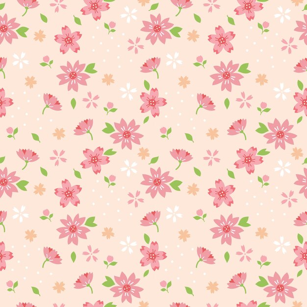 Le motif sans couture de la fleur de cerise