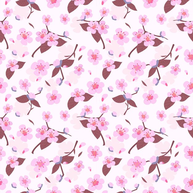 Le motif sans couture de la fleur de cerise