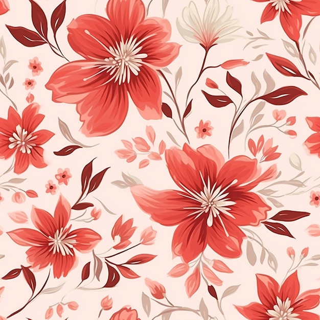 Motif sans couture floral Arrière-plan floral carreaux ornementaux