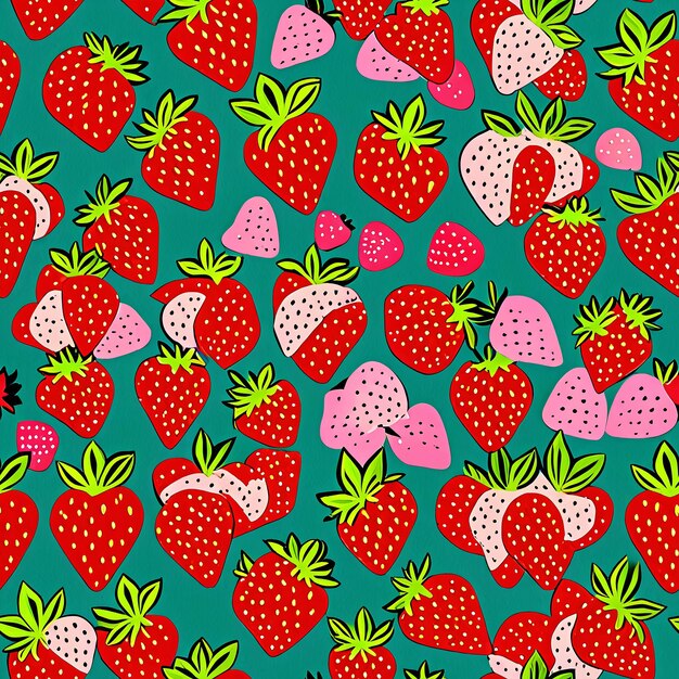 motif sans couture avec une fraise